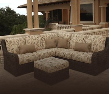 Patio Furniture Family Leisure, Outdoor Sectional With Fire Pit Clearances