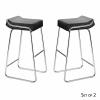 Wedge Bar Stools - Black by Zuo Modern