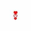 Tanning Bed Body Sticker - Triple Heart by Family Leisure
