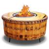 Moderna Wine Barrel Fire Pit Table by Vin de Flame