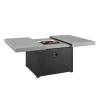 42" Square Functional Firepit Charcoal/Black