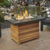 darien rectangular gas fire pit table with everblend top a