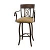Classic Wood & Metal Bar Stool With A Full-Bearing Return Swivel Action