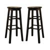 Two Traditional Kitchen Stools From American Heritage With A Black Finish