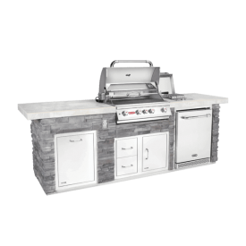 Premier-Q Grill Island with Stone Base by Bull Outdoor Products
