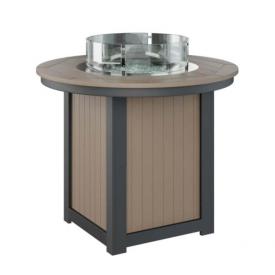 donoma44round counter Height fire table