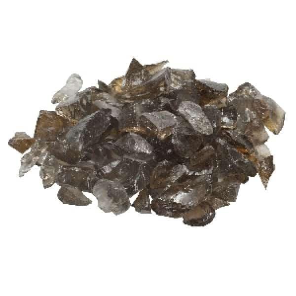A Large 20 Lb. Bag of Beautiful Bronze Fire Glass for Your Fire Pit or Fireplace