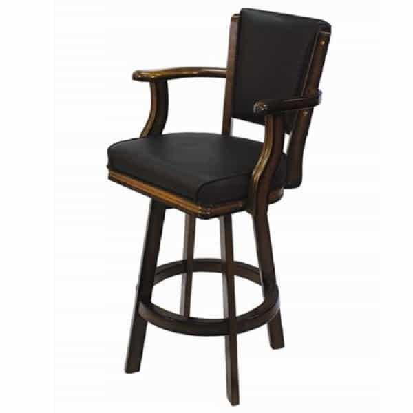 Backed Swivel Bar Stool - Chestnut by R.A.M. Game Room
