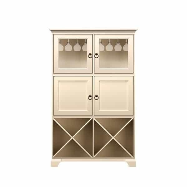 A Beautiful Home Storage Cabinet for Glassware & Bottles from Howard Miller