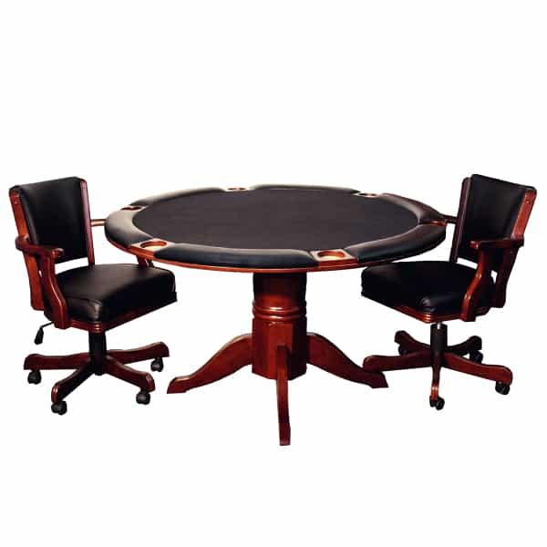 54" Round Two-In-One Poker Table Set by Presidential Billiards