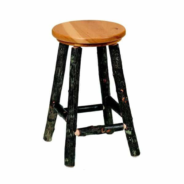 Hickory Round Bar Stool by Fireside Lodge Furniture