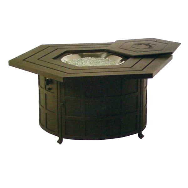 Sherwood Hexagonal Enclosed Fire Pit Table by Hanamint