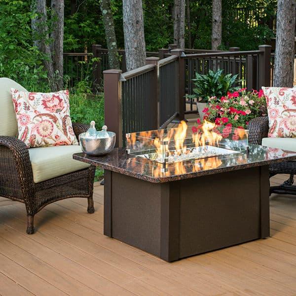 Grandstone Fire Pit Table - Brown by Outdoor GreatRoom