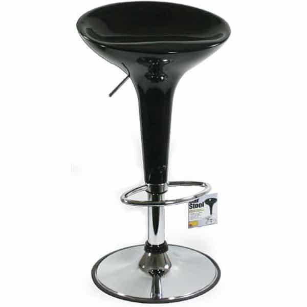 Adjustable Height Bar Stool - Elroy Black by Leisure Select