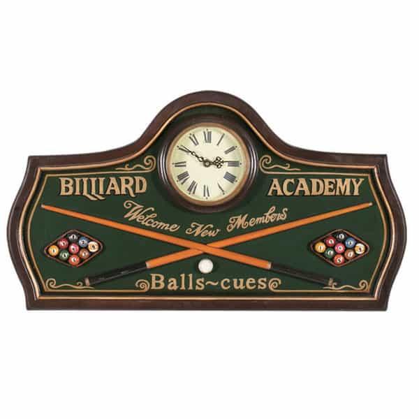 Billiard Academy Wall Clock by R.A.M. Game Room