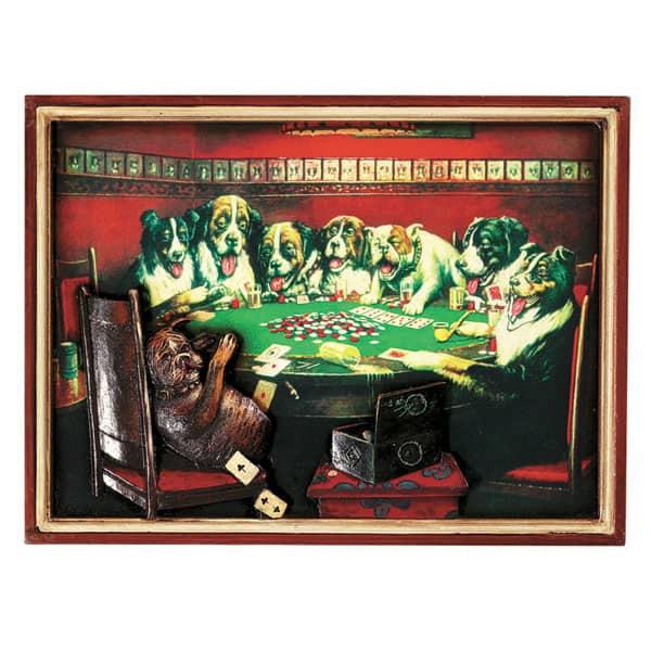 Poker Dogs Under Table Wall Art by R.A.M. Game Room