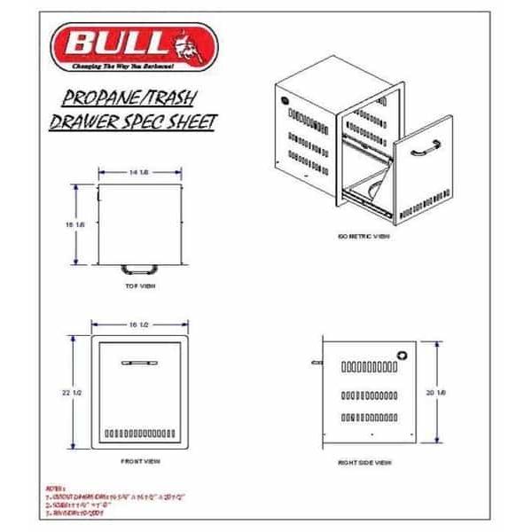 Propane or Trash Drawer by Bull Grills