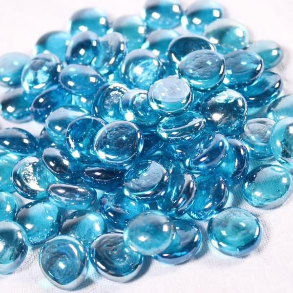 Aqua Blue Luster Fire Beads by Leisure Select