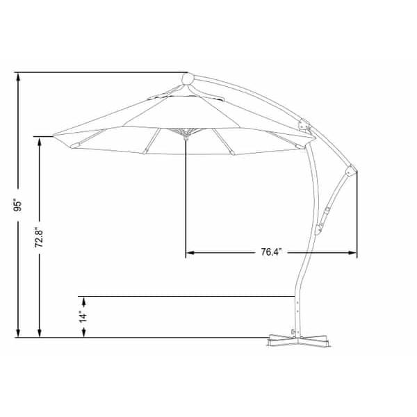 An Impressive Crank Shaft Cantilever Umbrella to Cover Your Deck or Patio
