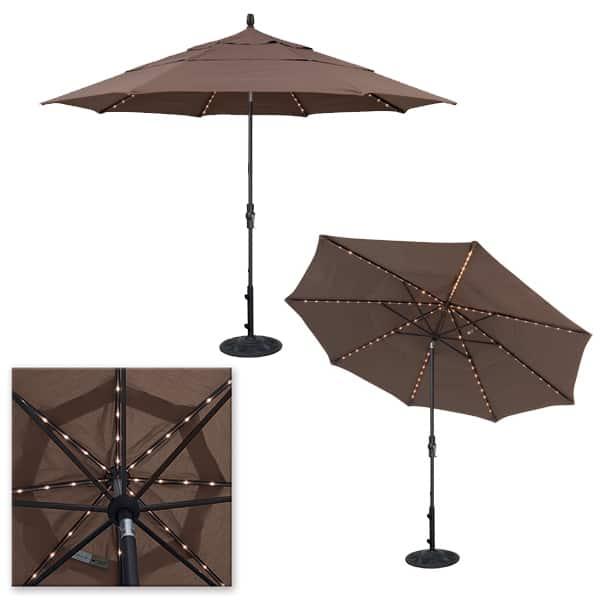 11' Starlight Collar Tilt Umbrella by Treasure Garden