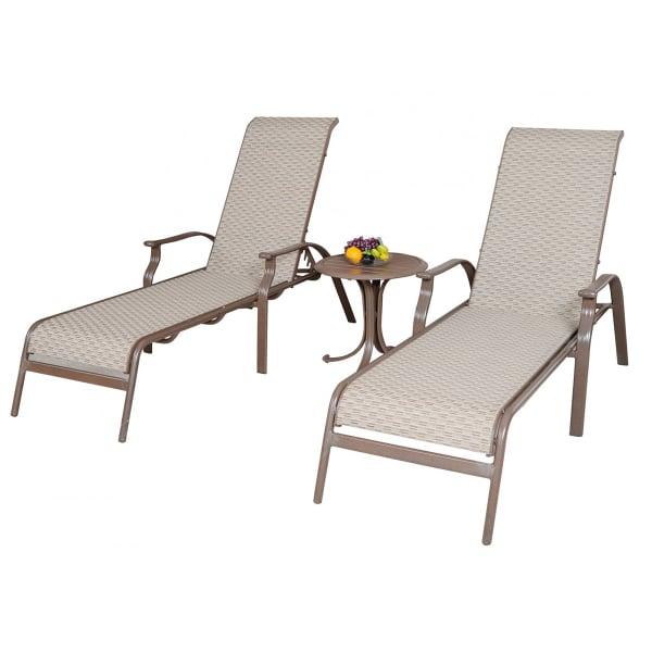 Island Breeze 3-PC Sling Chaise Lounge Set by Panama Jack