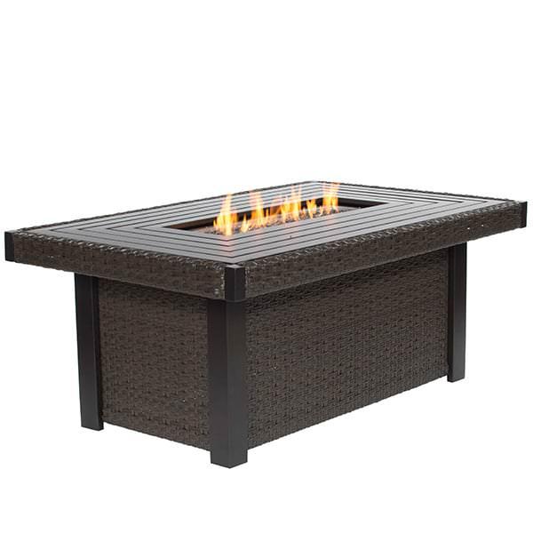 Dover Rectangular Fire Pit Table by Ebel