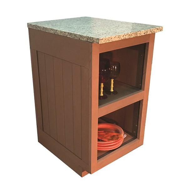 Sequoia Double Shelf Cabinet by Bay Pointe Outdoors