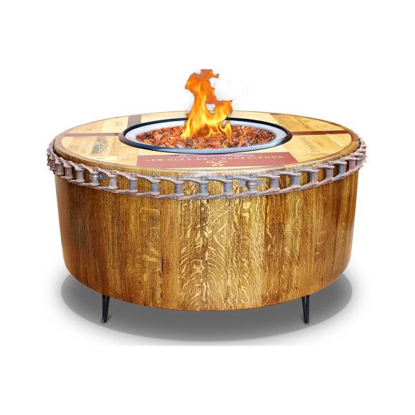 Moderna Wine Barrel Fire Pit Table by Vin de Flame