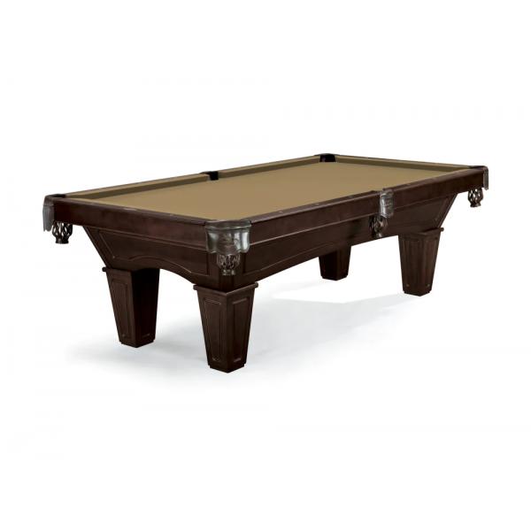 allenton 7 foot pool table with tapered leg  finish espresso  cloth sahara