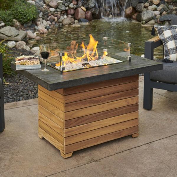 darien rectangular gas fire pit table with everblend top a