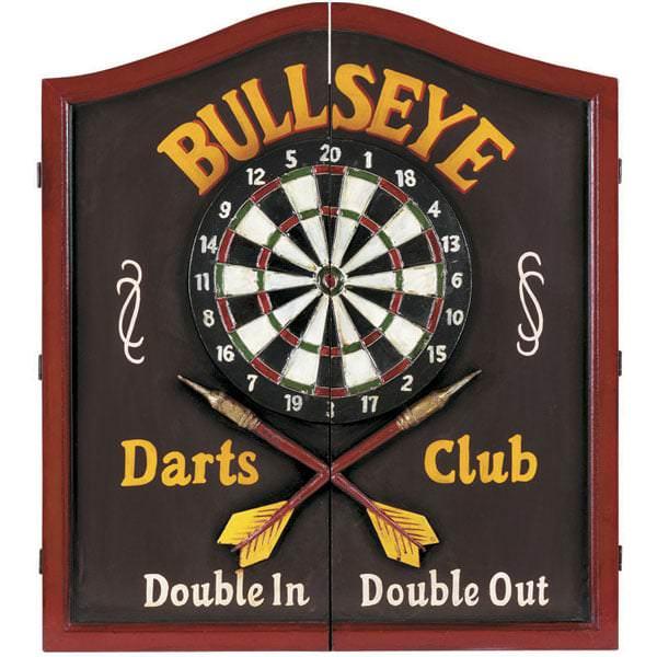 Bullseye Wooden Dartboard Cabinet by R.A.M. Game Room