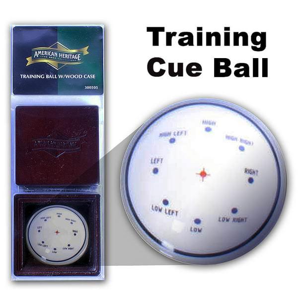 Training Cue Ball w/ Wood Case by American Heritage